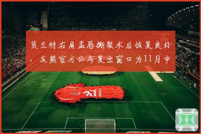 莫兰特右肩盂唇撕裂术后恢复良好，灰熊官方公布复出窗口为11月中旬